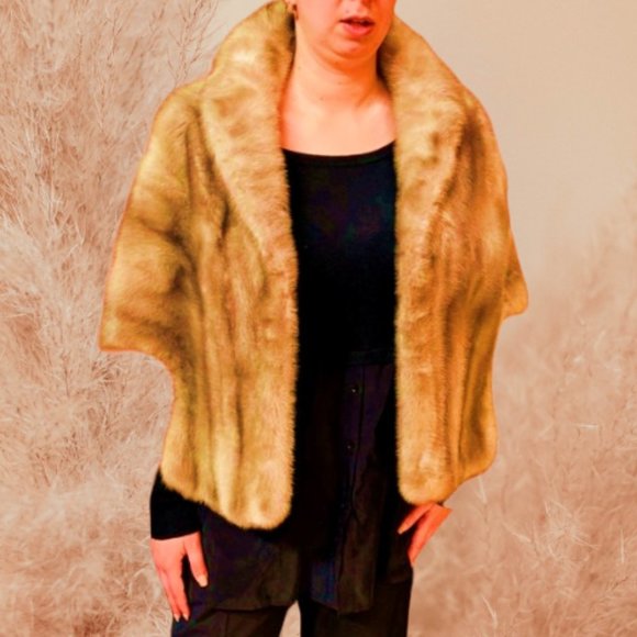 Vintage Mink Fur Capelet Wrap - Picture 2 of 7